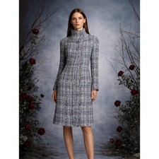 CHANEL 05P TWEED CC LOGO BUTTON LESAGE TWEED COAT FR36 US4