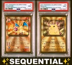 PSA 9 Charizard 4 & Pikachu 58 Celebrations Gold Metal Ultra Premium✨SEQUENTIAL✨