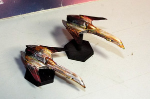 BATTLETECH BUZZARD CLAN AEROSPACE FIGHTER SET (PLASTIC, PAINTED)