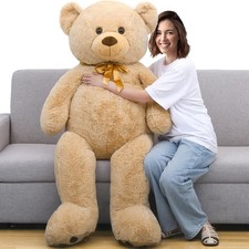 Giant Teddy Bear 5 Feet Tall - Light Brown Life Size Teddy Bear Stuffed Anima...
