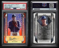 2021 Leaf Metal Draft Orange Rainbow /7 Ben Kudrna #BA-BK1 PSA 9 MINT Auto