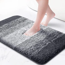 Bathroom Rugs Bath Mat 16"X24" Bathroom Mat Non Slip Luxury Soft Shaggy Absorben