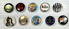 Vintage Pinback Button Lot 10pc Beatles Goonies Star Wars AC/DC Beetlejuice IKE — photo 7