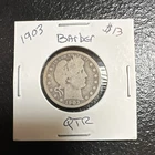 1903 Barber Quarter 25C Business Strike Circulated Silver Coin Uncertified