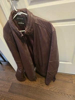 Emanual Ungaro Men's  Leather Bomber Jacket Size Xl