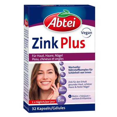 Zink Plus spezielle Nährstoffkombination für gesunde Haut kräftiges Haar und