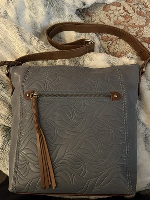 Blue Sak Ashland Maritime Wave Embossed Crossbody Purse, NWOT!