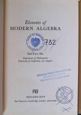 Elements of Modern Algebra. Sze-Tsen, Hu: