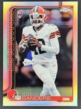 2025 Topps Chrome Football NFL RC Shedeur Sanders Silver Refractor #315 Browns