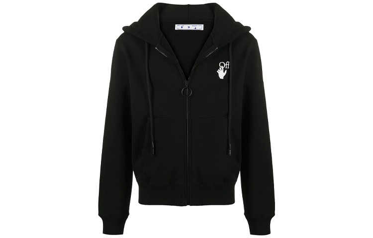 Off-White Oil Painting Religious Arrows Zip Hoodie Long