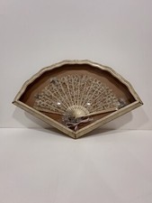 Antique Victorian Hand Fan with Unique Frame