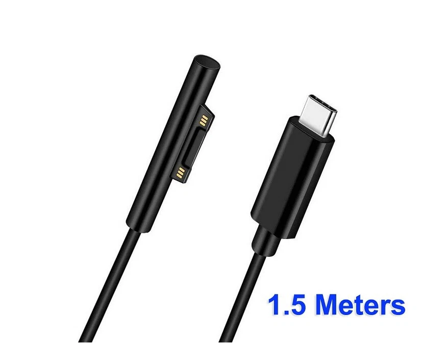 Surface Plug to USB Type C Charger Cable For Pro 3 4 5 6 Go Book 15V Adapter AU - Image 3 of 4