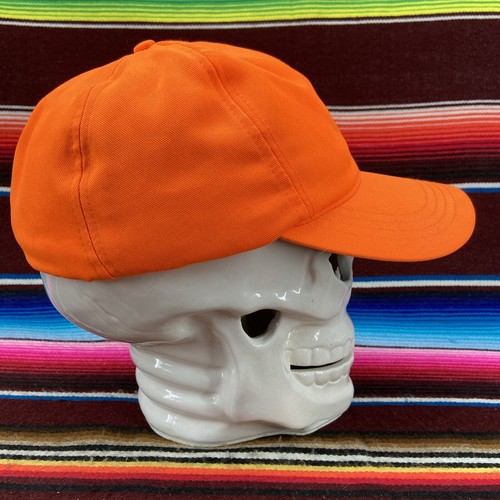 Vtg Blaze Orange Ear Flap Hunting Mens Hat Sz M Thick Insulated Trappers Cap - Picture 7 of 12