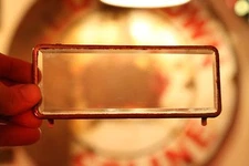 VINTAGE BEVEL GLASS AUTOMOBILE LANTERN BEZEL LIGHT SIDE WINDOW ANTIQUE CAR PART