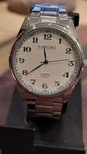Mens Longbo Easy Read Quartz Watch - 80024. New battery. 