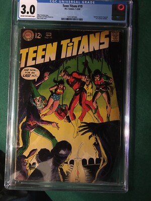 Teen Titans #19 CGC Graded 3.0 DC  Comics 1969