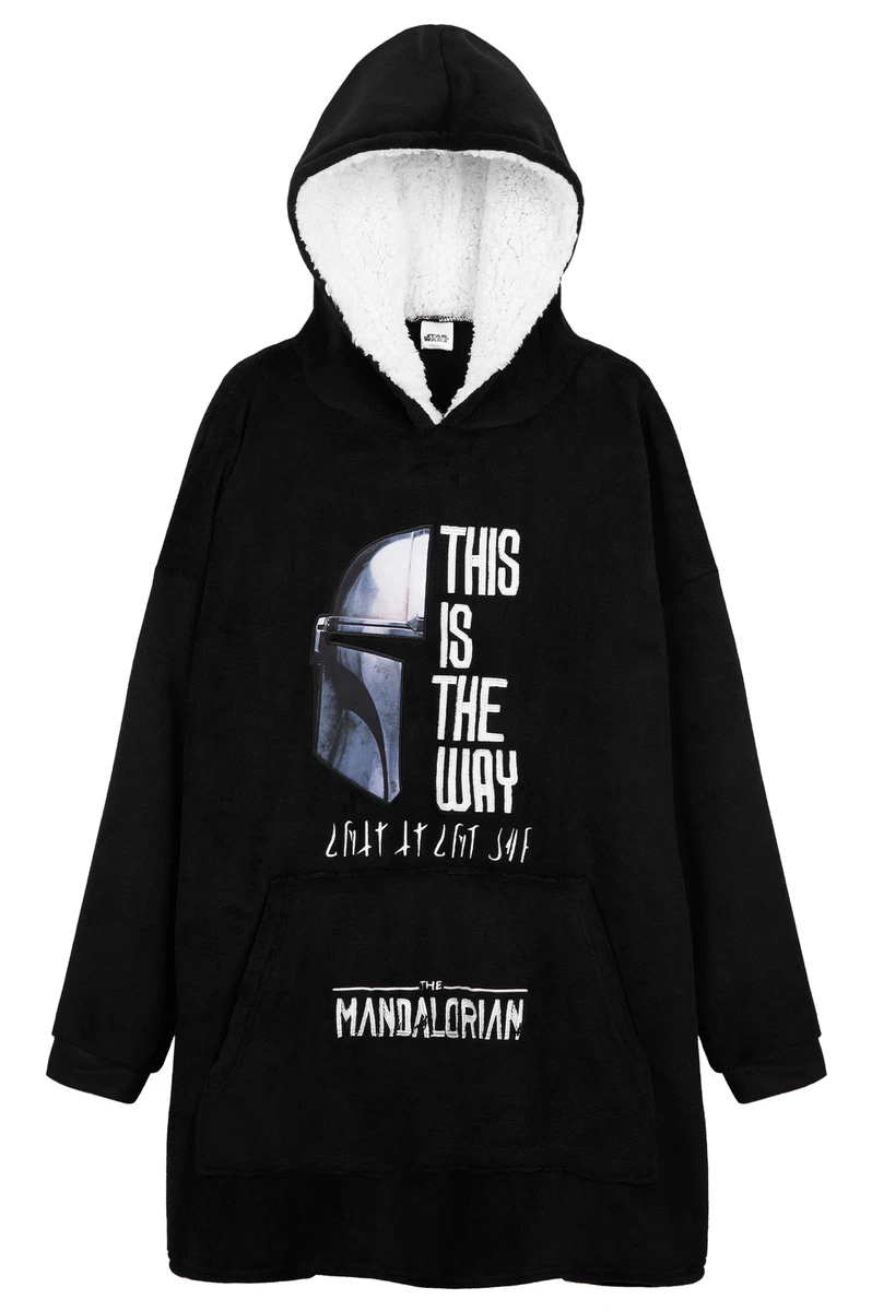 The Mandalorian Mens Hoodies Black Oversized Hoodie, Baby Yoda Gifts