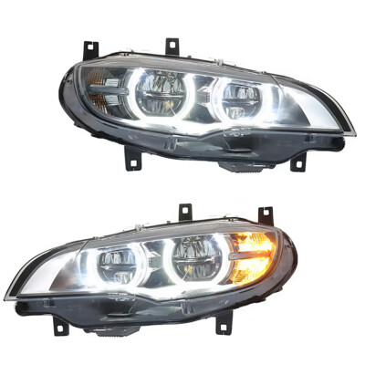 2xLED Scheinwerfer Montage für BMW X6 E71 2007-2014 HID Dynamische Projektor DRL