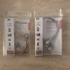 Kikkerland Magnetic Cable Photo Holder 1 Copper Color & 1 Silver Color New