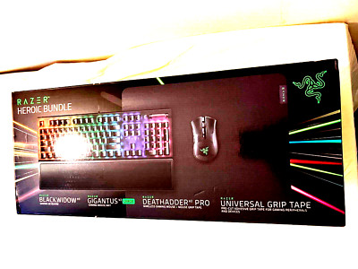 Brand New Razer Heroic Gaming Bundle, Keyboard+Mouse+Pad+Grips