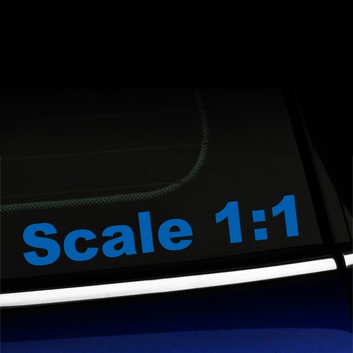 Scale 1:1 - Funny Sticker Decal for MINI Cooper Smart Fiat - You choose color! - Picture 22 of 26