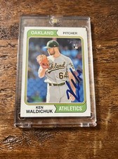 Ken Waldichuk IP Signed Topps Heritage Rookie Card Psa Dna Coa Autographed A’s