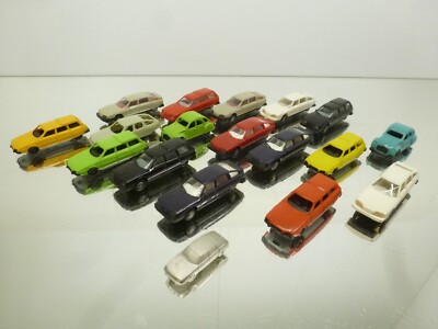 17x PRALINE ETC CITROEN CX BREAK 2CV CX PLASTIC MODELS SET -H0 1:87- GOOD - 513
