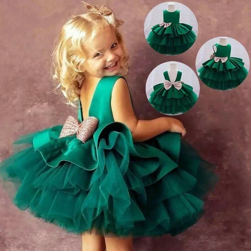 Vestidos Para Niña De Fiesta Princesa Prom Bautismo Cumpleaños Cumpleañera eBay