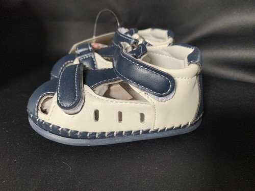Nuevos Niños Niñas Apakowa Bebé Niño Pequeño Primer Zapatos para Caminar Talla 3 (EU 18) - Azul Marino - Imagen 2 de 7