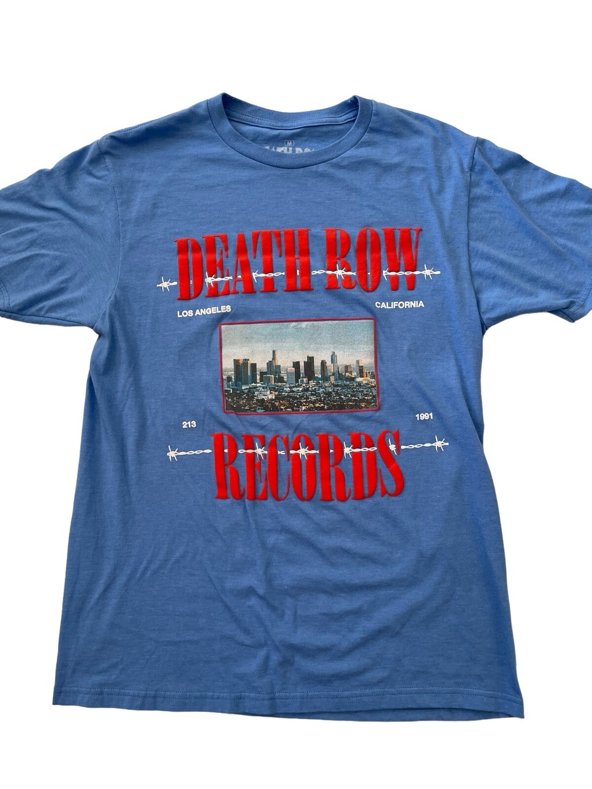 FILA T shirt Death Row Records Los Angeles California blu uomo taglia media usata in ottime condizioni