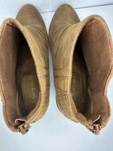 Botas al tobillo Bare Traps para mujer coñac Georgina bronceado gamuza talla 6 con cremallera - Imagen 5 de 10