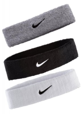 Nike Herren Damen Sport Fitness SWOOSH Stirnband Tennis Schweissband 9381/3 
