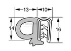 <!--F#f_0-->Pinchweld with Door Seal 60-055N - Sold Per Mtr<!--F/-->