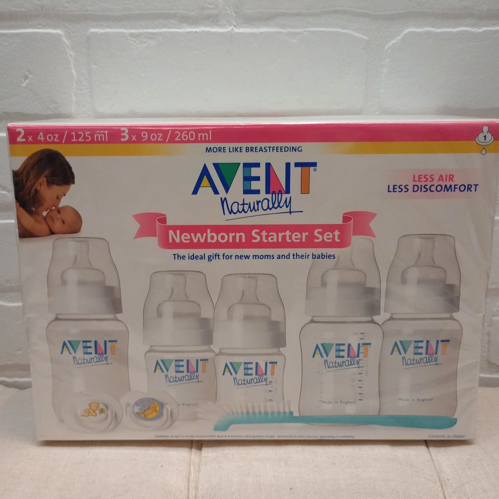 Philips Avent Natural Newborn Starter Gift Set: 2-4 oz and 3-9oz Bottles; Sealed