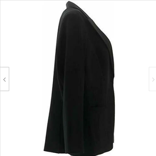 DG2 Diane Gilman Ponte Knit Boyfriend Blazer Black, S - Image 4 of 4