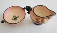 Beautiful Hand Painted Cream & Sugar Made in Italy