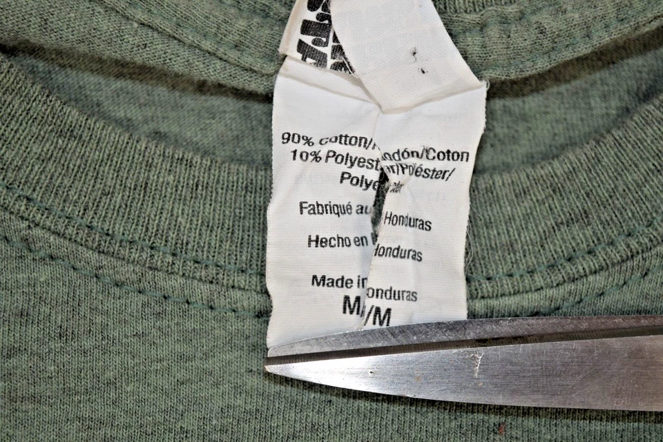 Camiseta Vintage Pantalla Estrellas Talla S Años 90 Verde Salvia Neón Ciudad de Nueva York Pintura Look Foto 4 de 4