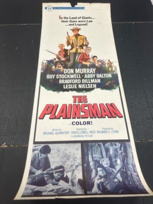 Original the Plainsman Don Murray Guy Stockwell 14 x 36 Theater Insert Poster
