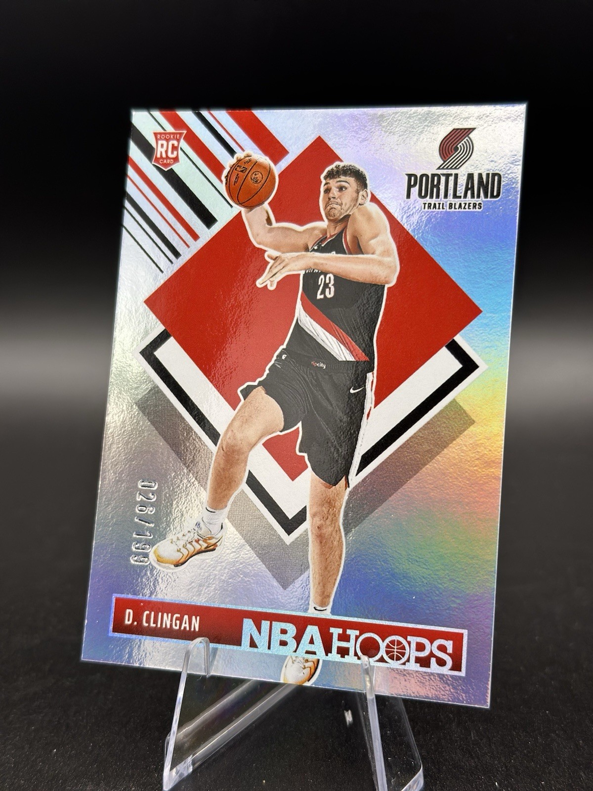 2024-25 Panini NBA Hoops Tribute 293 RC Donovan Clingan Silver /199