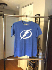 Tampa Bay Lightning New Logo Blue Shirt Adult Extra Large XL Majestic