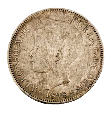 1898 5 Pesetas - Alfonso XIII - SG·V - Spain Silver Coin | eBay
