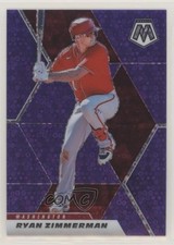 2021 Panini Mosaic Quick Pitch Purple Prizm 45/50 Ryan Zimmerman #183 2p7