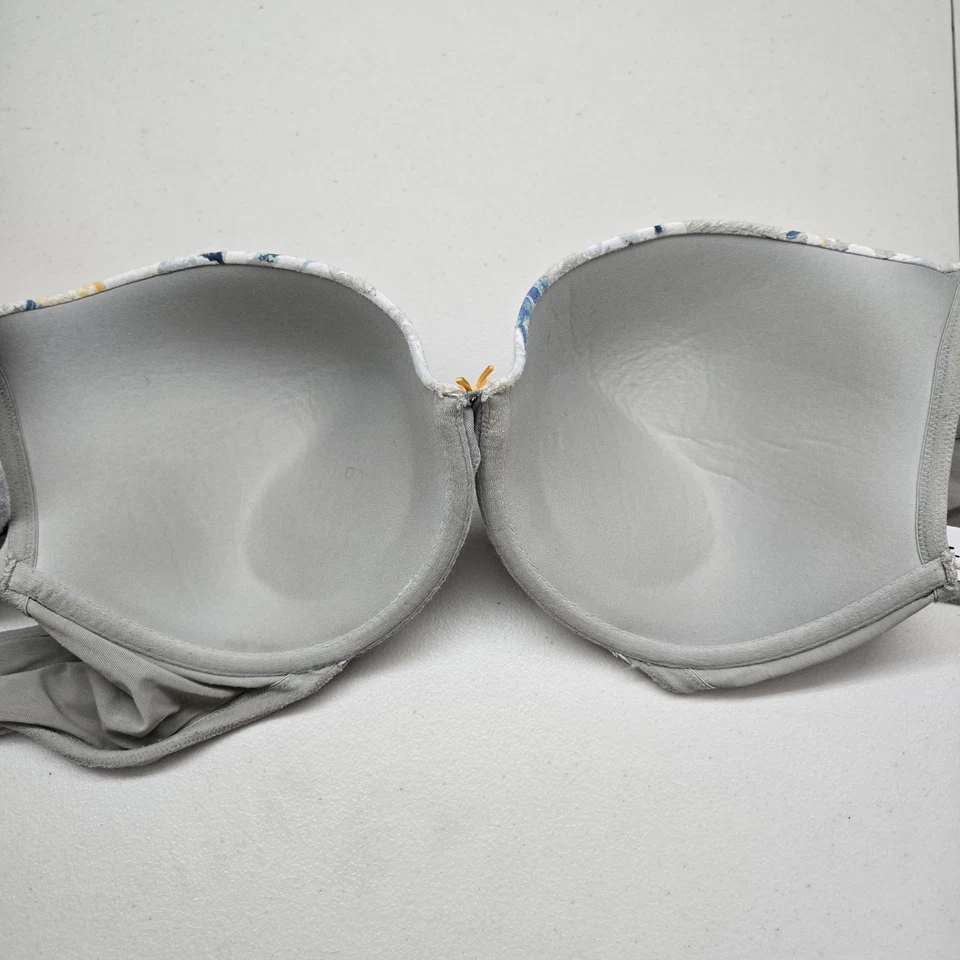 Sujetador Cacique para mujer 44DD gris floral amarillo Boost con aros Foto 3 de 4