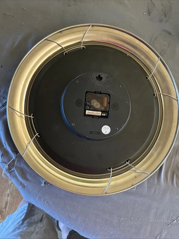 "RELOJ DE PARED LG SETH THOMAS ACABADO LATÓN MOLDURA ANALÓGICO 16"" VINTAGE" Foto 4 de 4