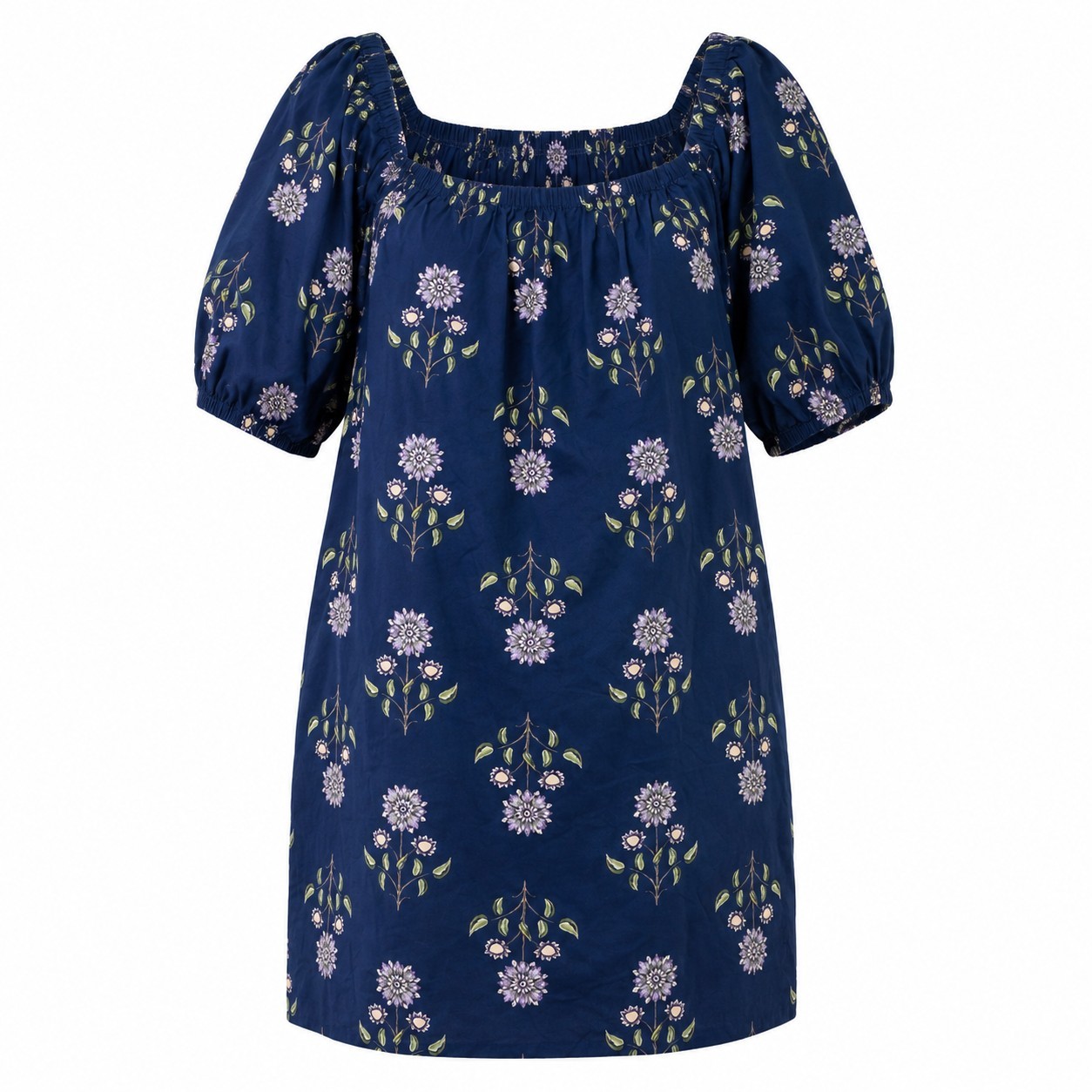 Old Navy Womens Plus Size Floral Mini Swing Puff Sleeve Square Neck Boho Dress