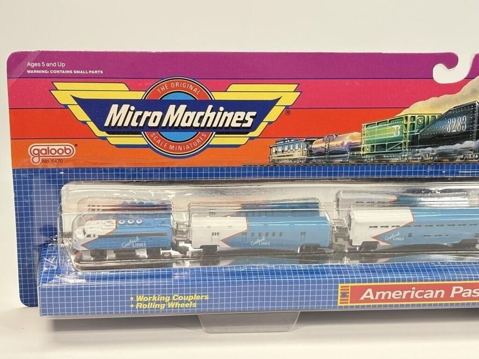 Micromachines Galoob - Train De Voyageurs Américain 1989 - Occasion - Set Complet