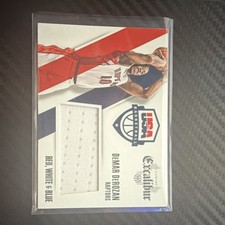 DeMar DeRozan White Game Worn USA Patch 2014-15 Panini Excalibur No.4 Kings