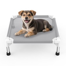 Elevated Dog Bed with Teslin Cooling Fabric - Lightweight Dog Cot for Small D...