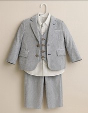 Nordstrom Boys Seersucker 4 Piece Suit Size 4