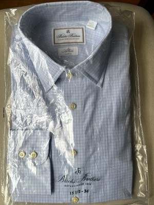 Brooks Brothers Luxury Collection 15.5/34   Made in USA   Albini Fabric   NWT
